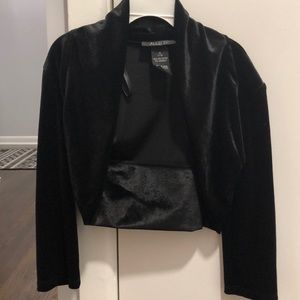 Ally B - Black velour girls shrug, brand new